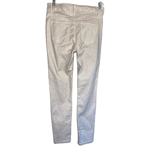 Boston Proper Metallic Coated Slim-Straight Jean | Silver | Size 8 - Picture 3 of 6